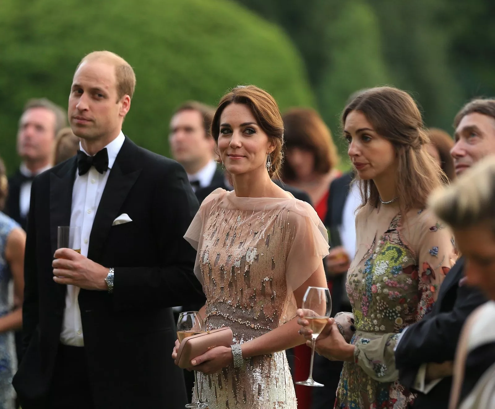 Guillermo, Kate Middleton y Rose Hanbury