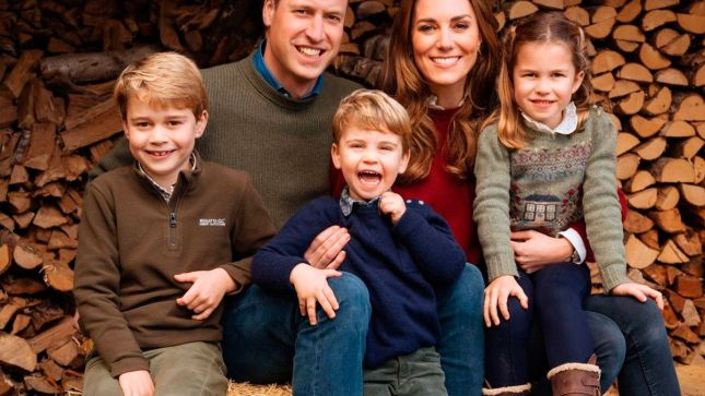 Guillermo, Kate Middleton, George, Charlotte y Louis Guillermo, Kate Middleton, George, Charlotte y Louis