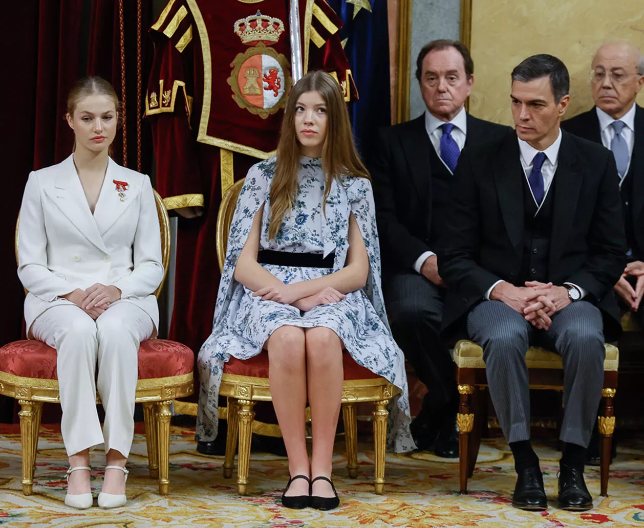 Princesa Leonor, infanta Sofía y Pedro Sánchez GTRES