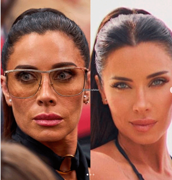 Pilar Rubio con y sin filtros Pilar Rubio con y sin filtros