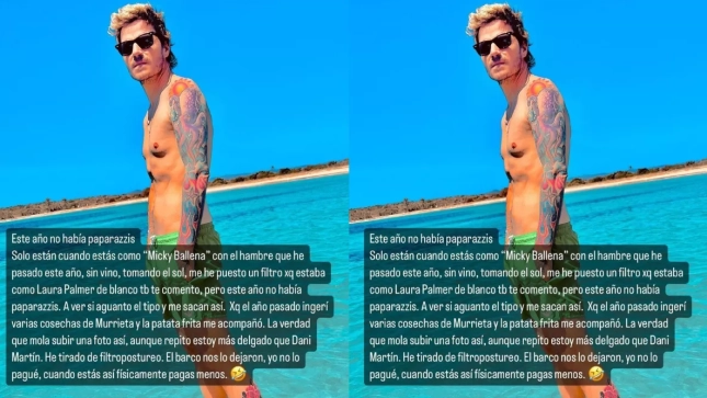 Dani Martín muy delgado | Instagram Dani Martín muy delgado | Instagram