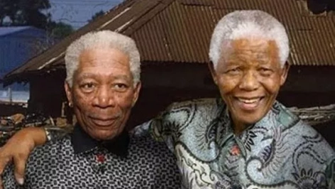 Morgan Freeman y Nelson Mandela Morgan Freeman y Nelson Mandela