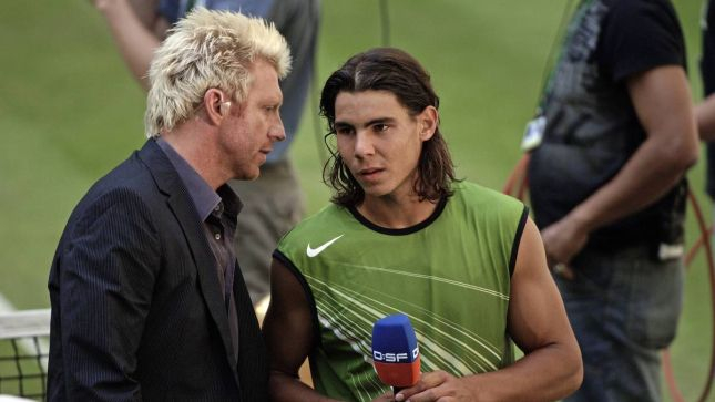 Boris Becker y Rafa Nadal Boris Becker y Rafa Nadal